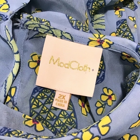 MODCLOTH Expansive Interests A-Line Pineapple Dress. - Picture 9 of 13